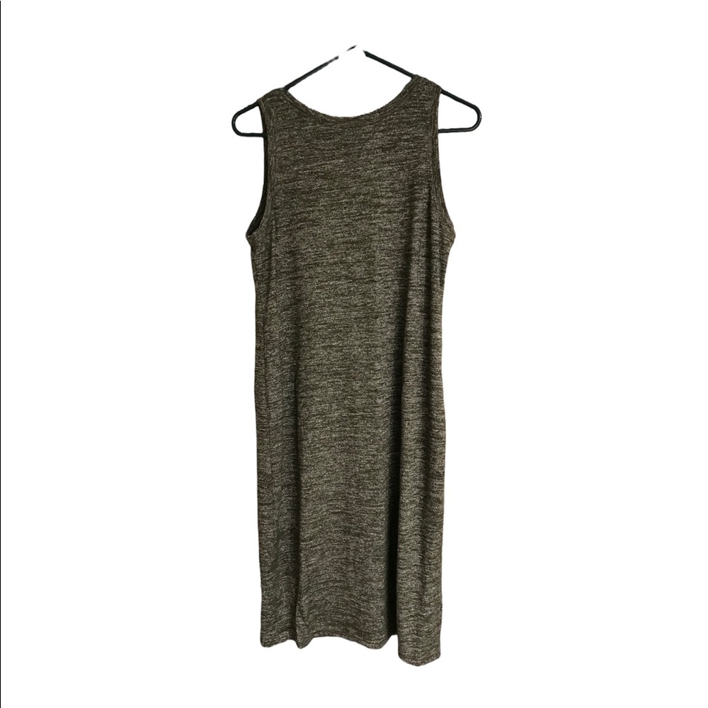GAP sccoop-back tank dress midi length heather green small